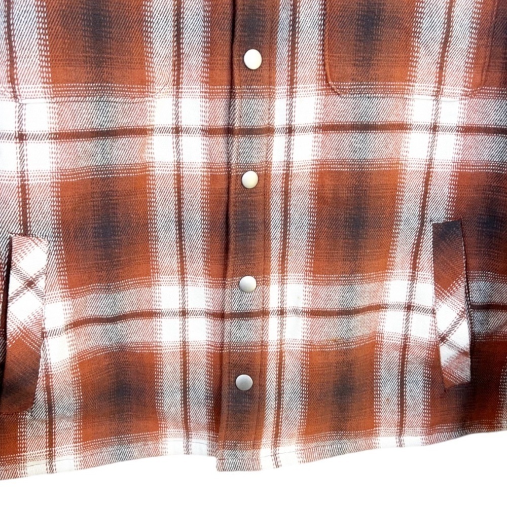 Aeropostale Flannel Shacket Quilted Lining Snap Front Pockets Outdoor Gorpcore M - Picture 5 of 12